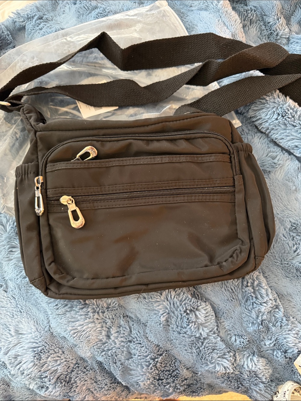 Woman’s Black Crossbody Organizer Bag